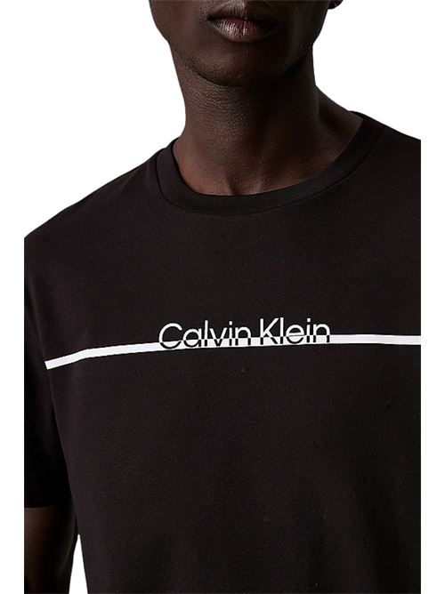 T-shirt logo striscia nera Calvin Klein | K10K113802BEH